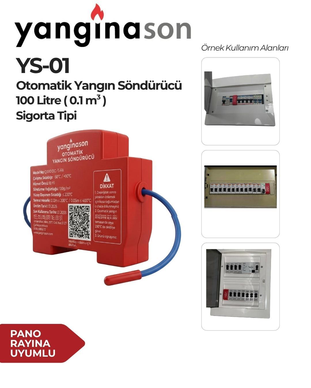 Yangınason YS-01 Otomatik Yangın Söndürücü – 100 Litre Pano