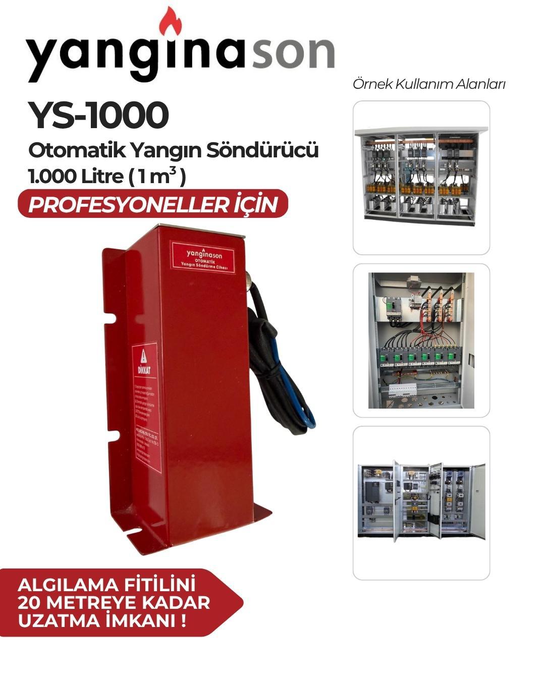 Yangınason YS-1000 Otomatik Yangın Söndürücü – 1000 Litre Profesyonel Seri