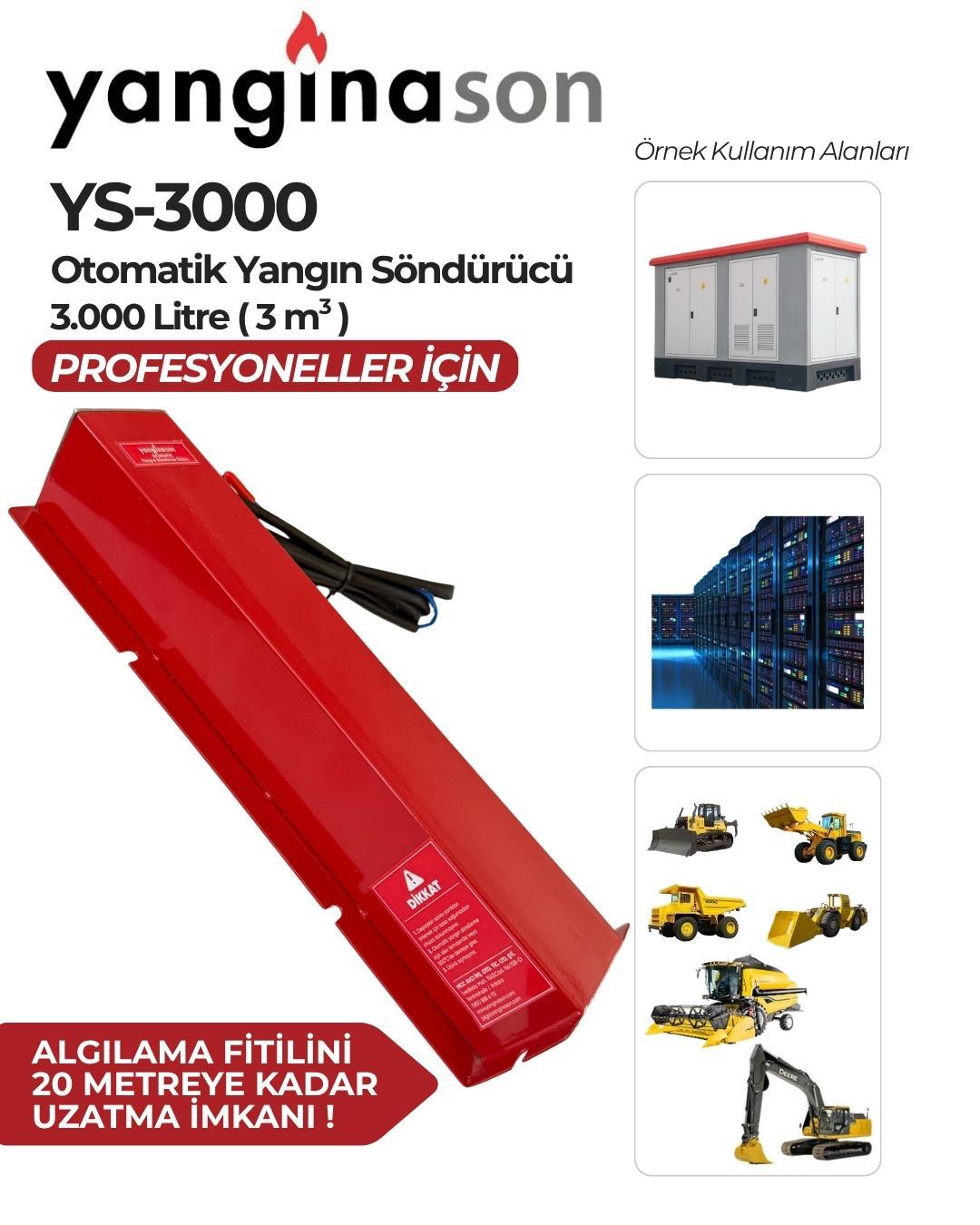 Yangınason YS-3000 Otomatik Yangın Söndürücü – 3000 Litre Profesyonel Seri